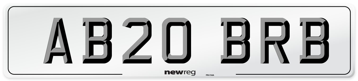 AB20 BRB Number Plate from New Reg